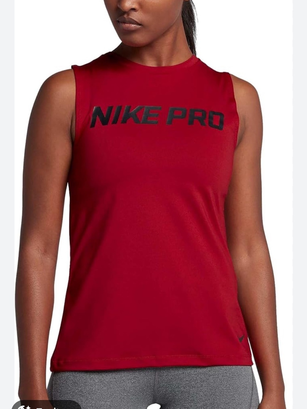 Nike Pro Top in Red with Black Logo size Small